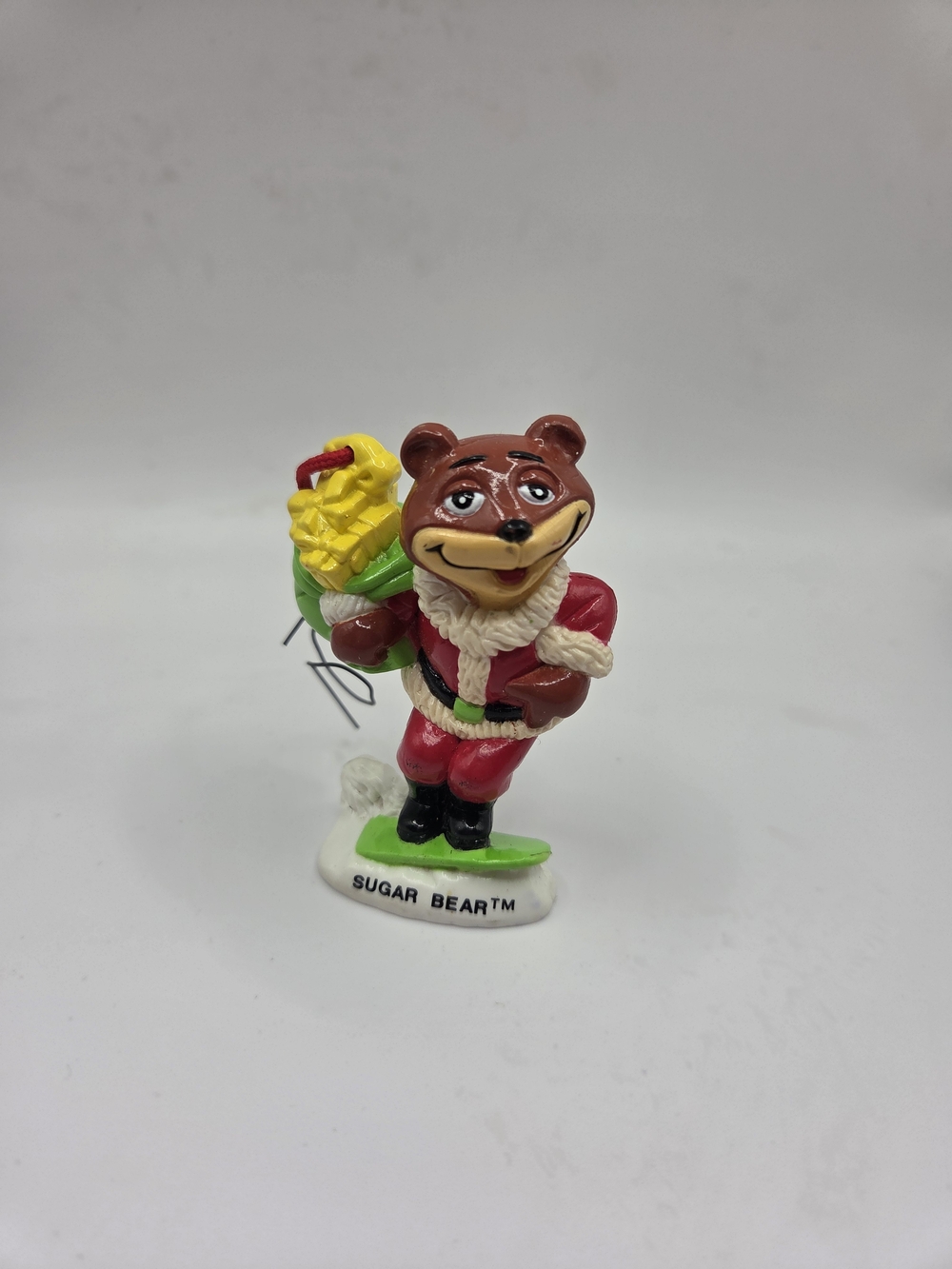 Vintage 1993 Super Sugar Crisp Santa Clause Sugar Bear Christmas Ornament